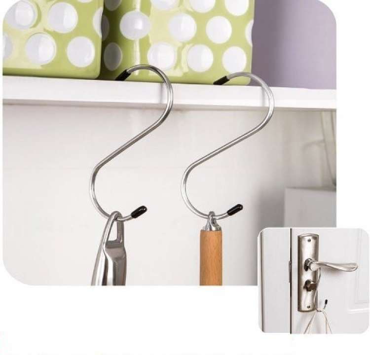 5pcs S Shaped Steel Hooks Set, Towels Hook Set, Shower Curtain Hook Rings, Kitchen Table Cloth Hanging Hook Set 5pcs S Shaped Steel Hooks Set, Towels Hook Set, Shower Curtain Hook Rings, Kitchen Table Cloth Hanging Hook Set